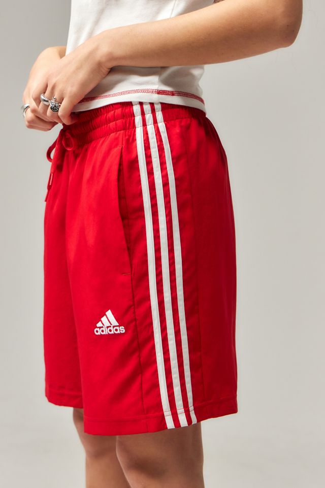 3 stripe shorts women's red hotsell