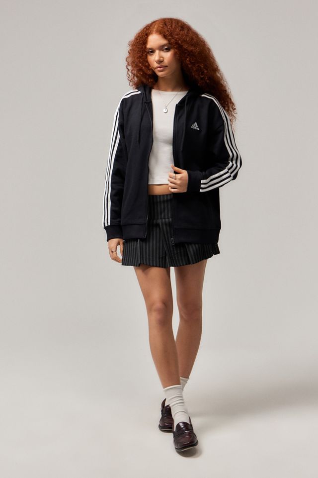 adidas Black 3-Stripes Zip-Up Hoodie #2