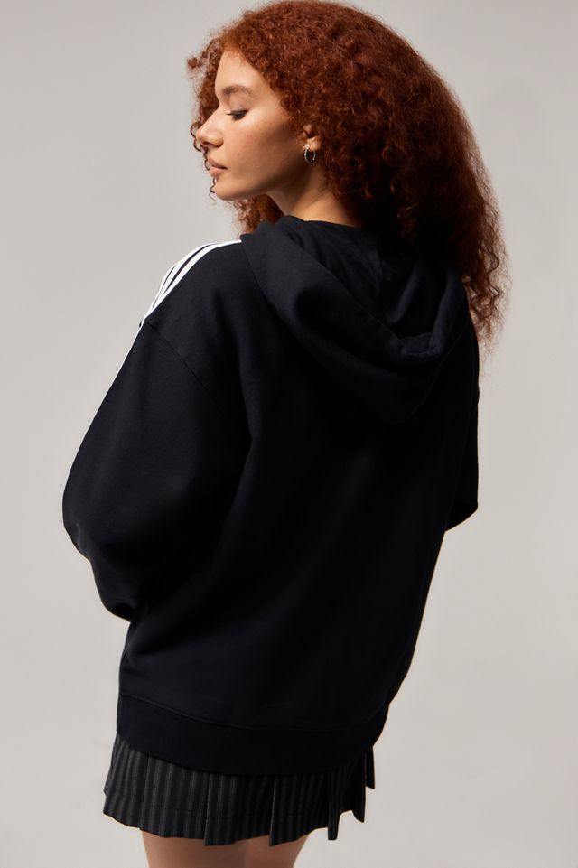 adidas Black 3-Stripes Zip-Up Hoodie #3