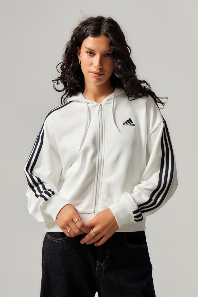 adidas 3 Stripes Zip Up Hoodie