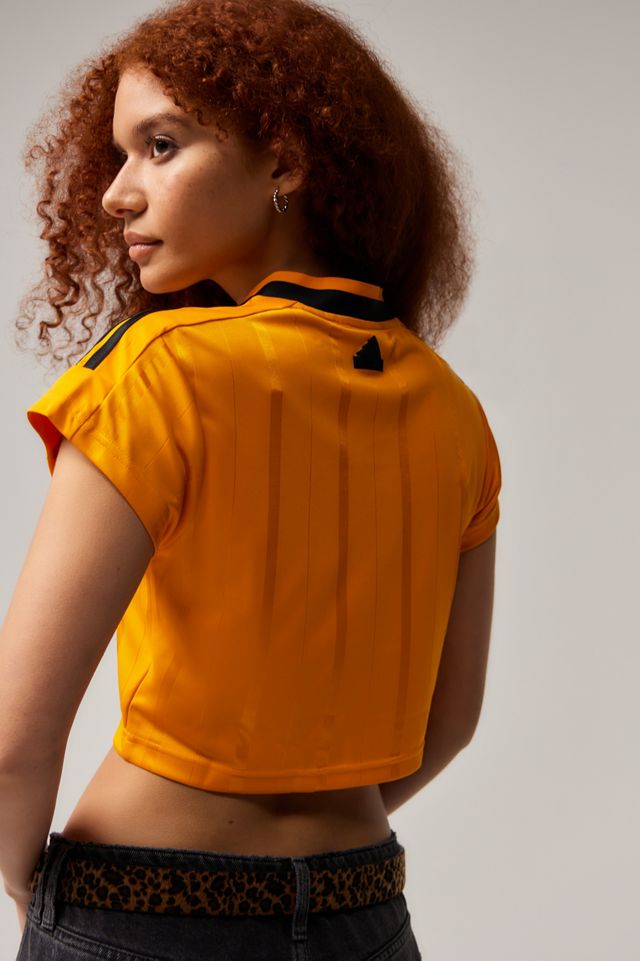 adidas Orange Tiro Crop T-Shirt #3