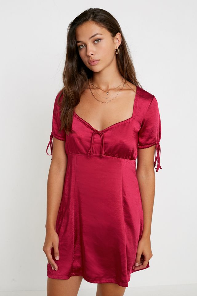 open lace back dress Audra Mini Dress in Red main image 1