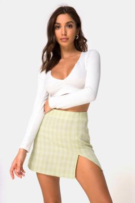 Motel Sheny Plaid Mini Skirt | Urban Outfitters UK