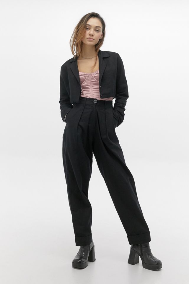 Motel Noly Black Cropped Blazer #2