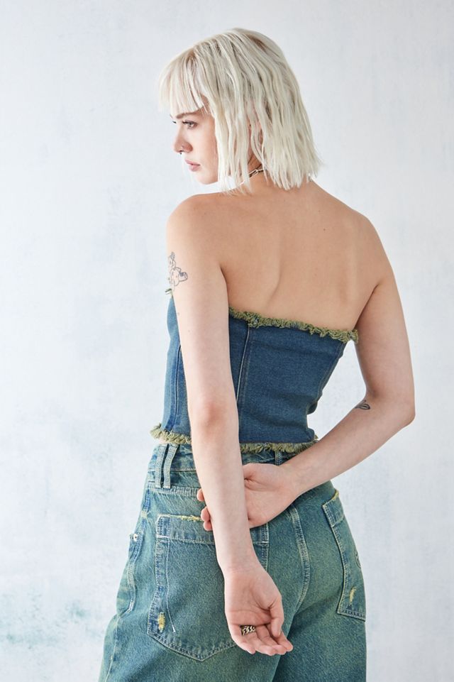 Motel Omas Denim Bandeau Top #2