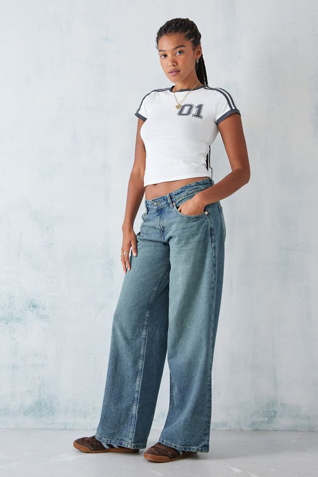 Motel Light Wash Extra-Wide Low Rise Jeans  #1