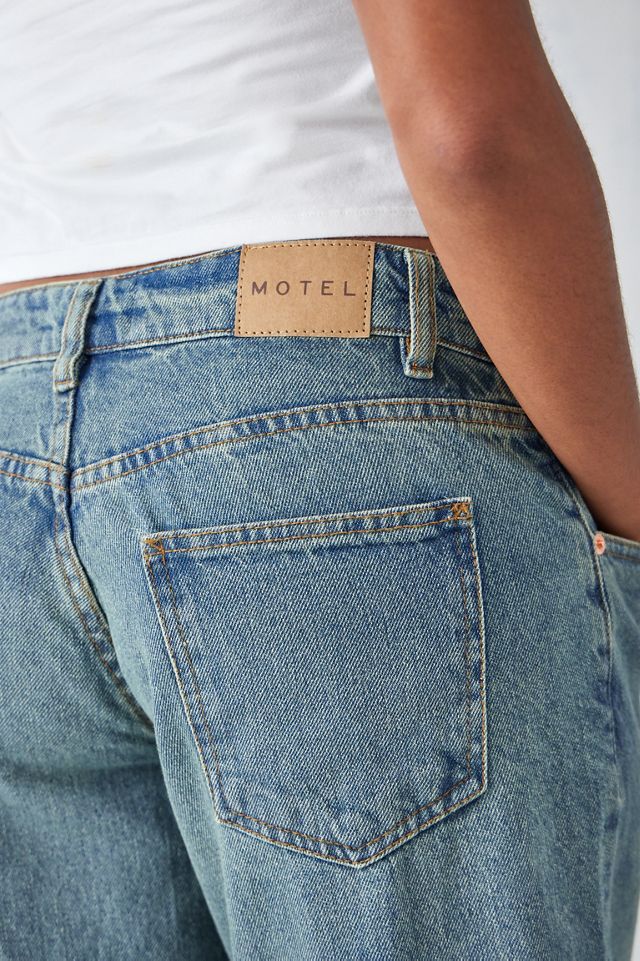 Motel Light Wash Extra-Wide Low Rise Jeans  #3