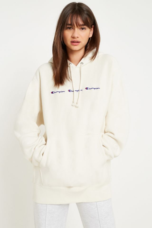 Cream white clearance champion hoodie