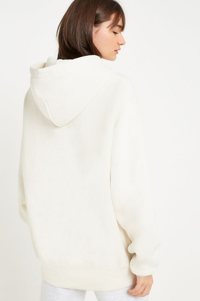 Felpa con cappuccio Champion Cream Logo #3