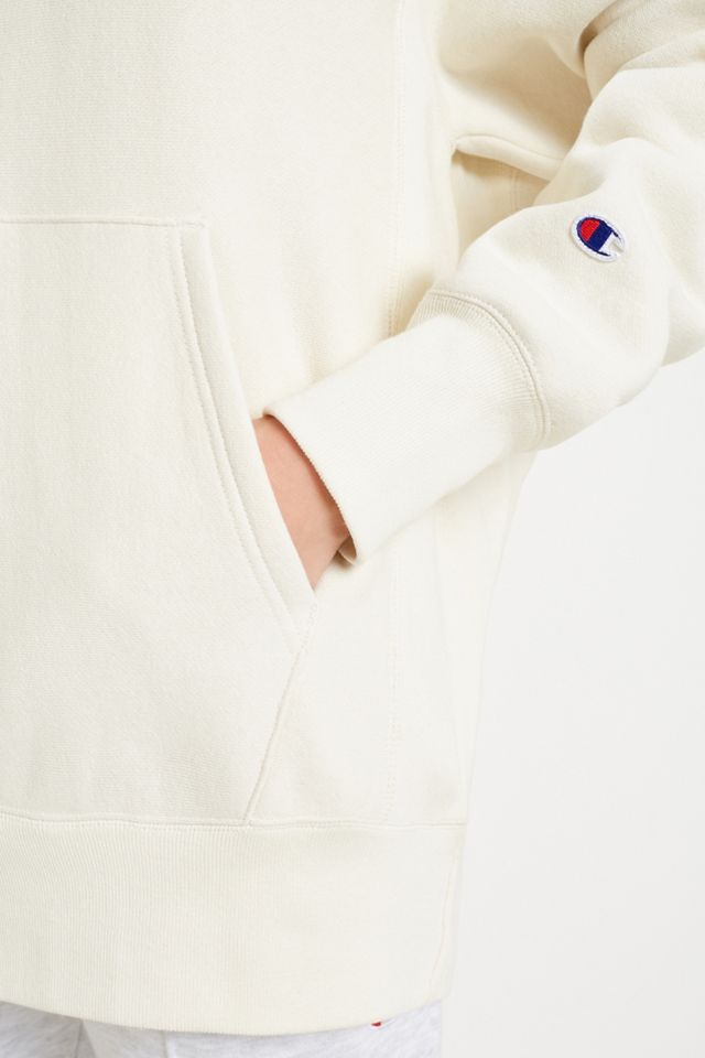 Felpa con cappuccio Champion Cream Logo #4