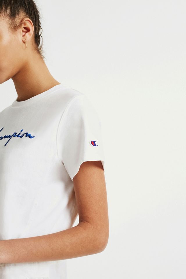 Champion Script Logo White T-shirt #4