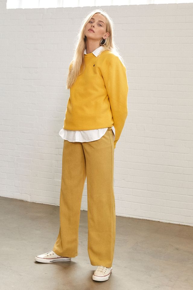 Champion Yellow Crew Neck Sweatshirt #1