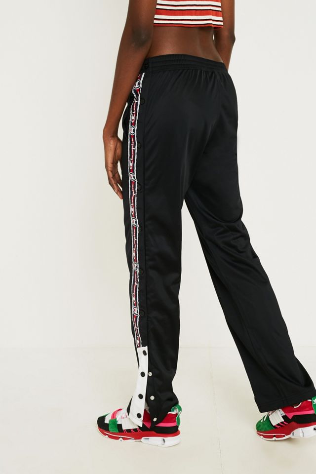 Champion Black Logo Taped Popper Track Pants #3
