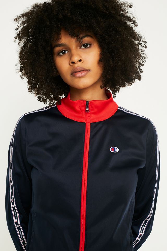 Champion Navy Taping Track Jacket #1
