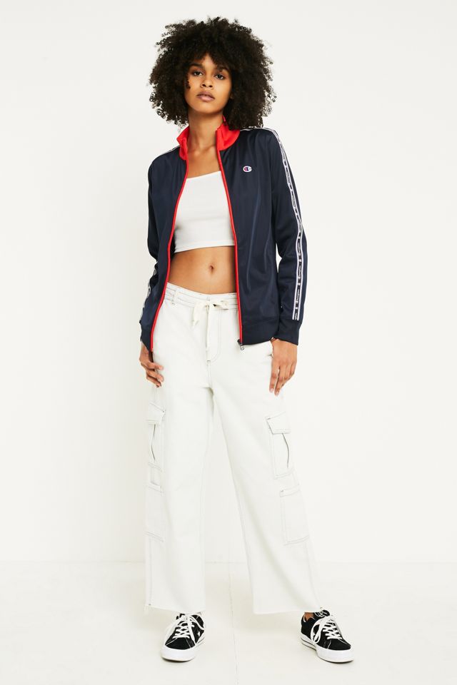 Champion Navy Taping Track Jacket #4