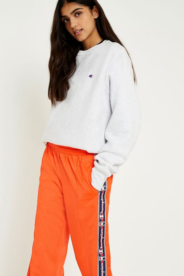 Champion Orange Logo Taped Popper Track Pants #2