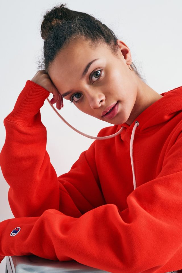 Girls red best sale champion hoodie