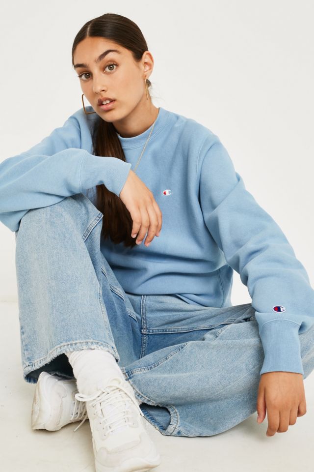 Champion x uo 2025 blue crew neck sweatshirt