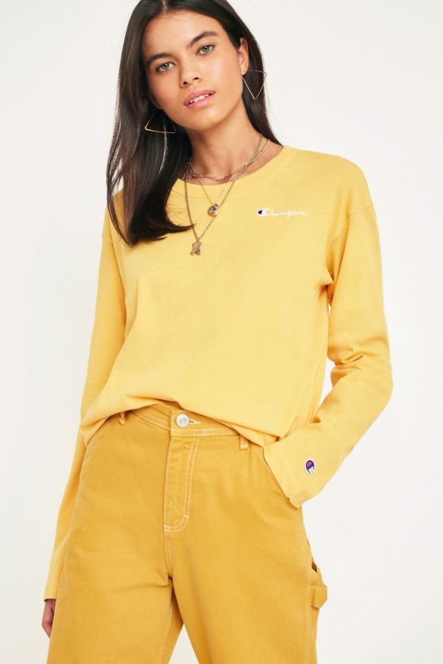 Champion long 2024 sleeve yellow