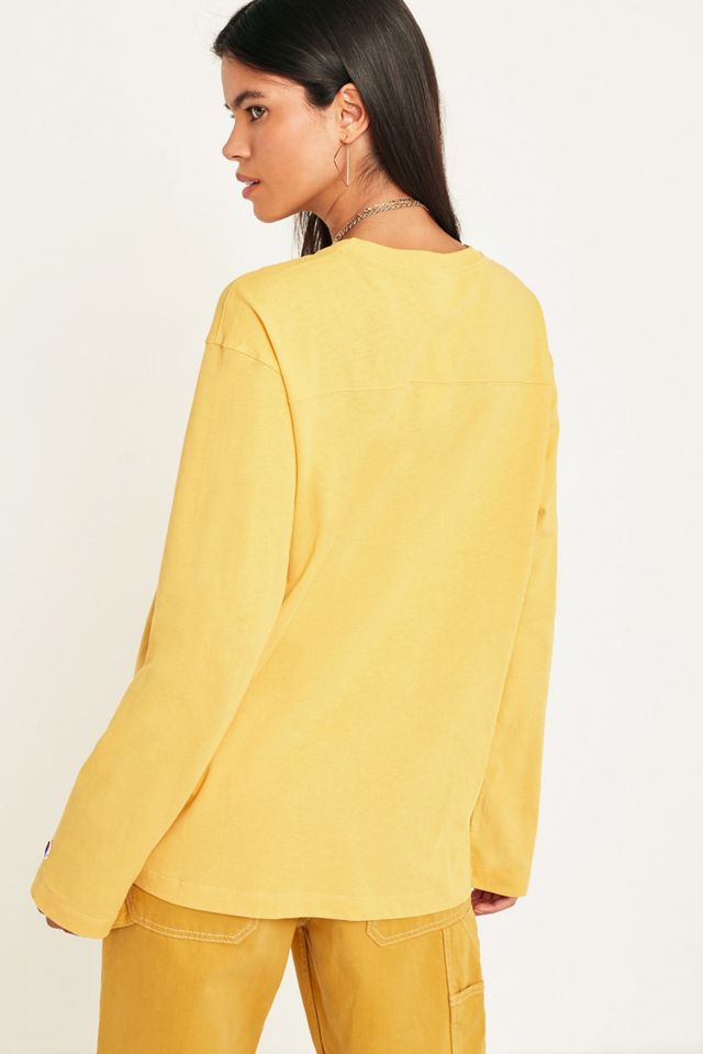 Champion Yellow Logo Script Long-Sleeve T-Shirt #3