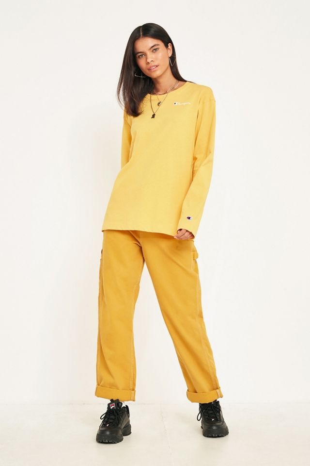 Champion Yellow Logo Script Long-Sleeve T-Shirt #4
