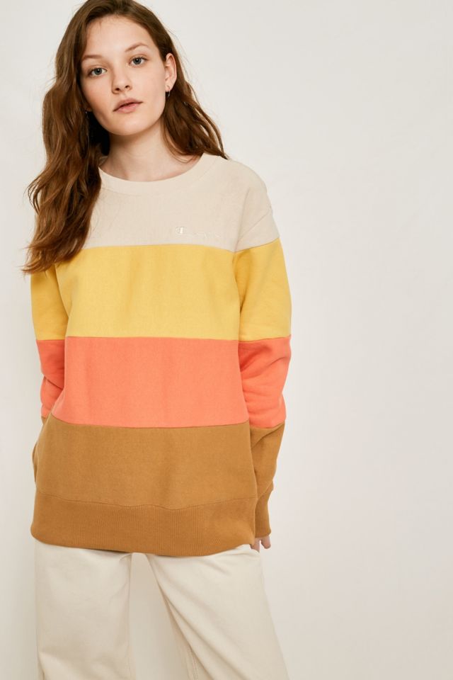 Striped best sale champion sweatshirt