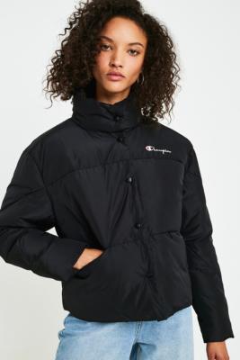 Champion Padded Black Puffer Jacket | Urban Outfitters UK