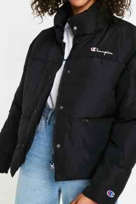 champion padded black puffer jacket