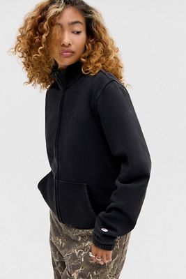 Champion Schwarz Icon Zip-Durch Sweatshirt