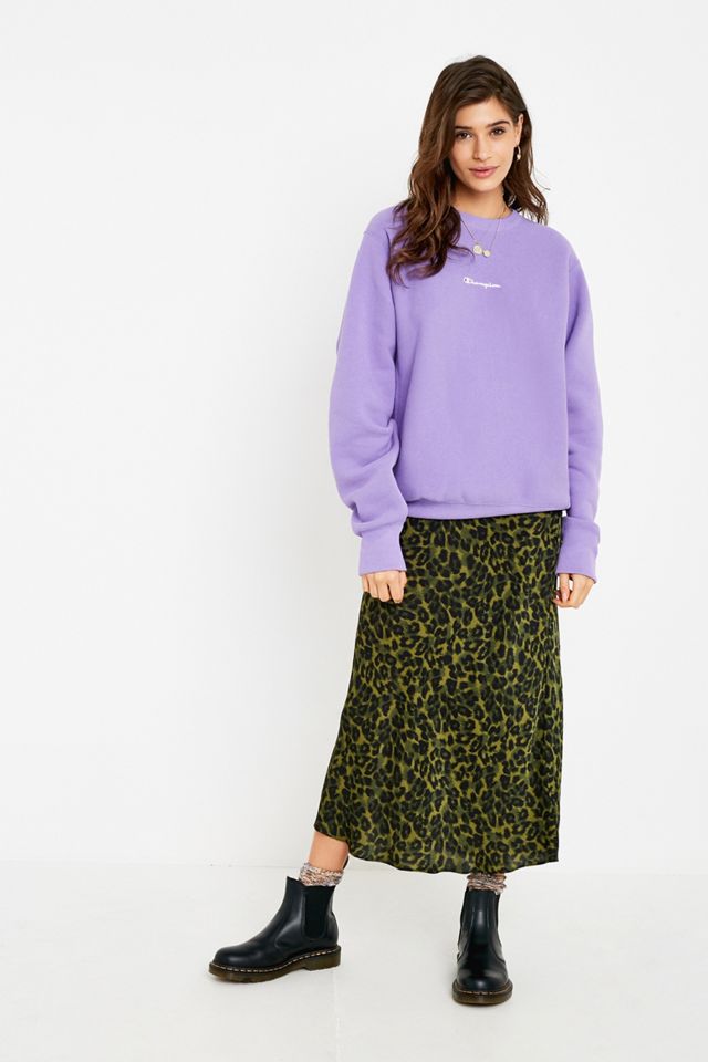 Purple Champion Script Sweater Champion Script Logo Violet Crew