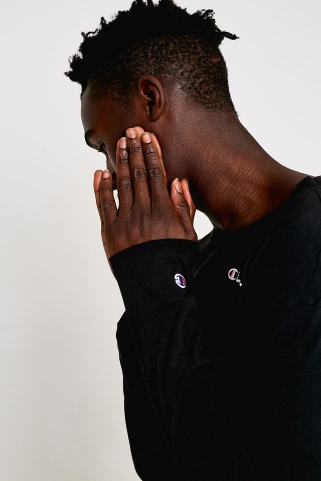 Champion Black Script Logo Camiseta de manga larga Slim-Fit #2