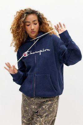 Felpa con zip Champion blu navy