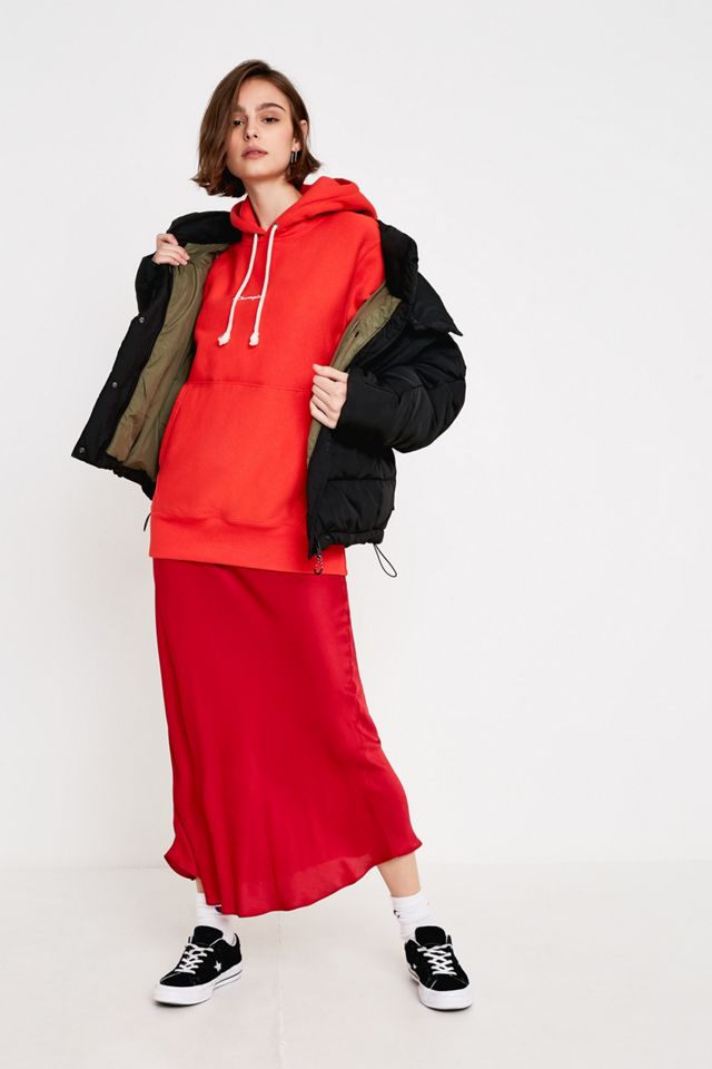 Champion UO Exclusive Red Script Logo Hoodie #3