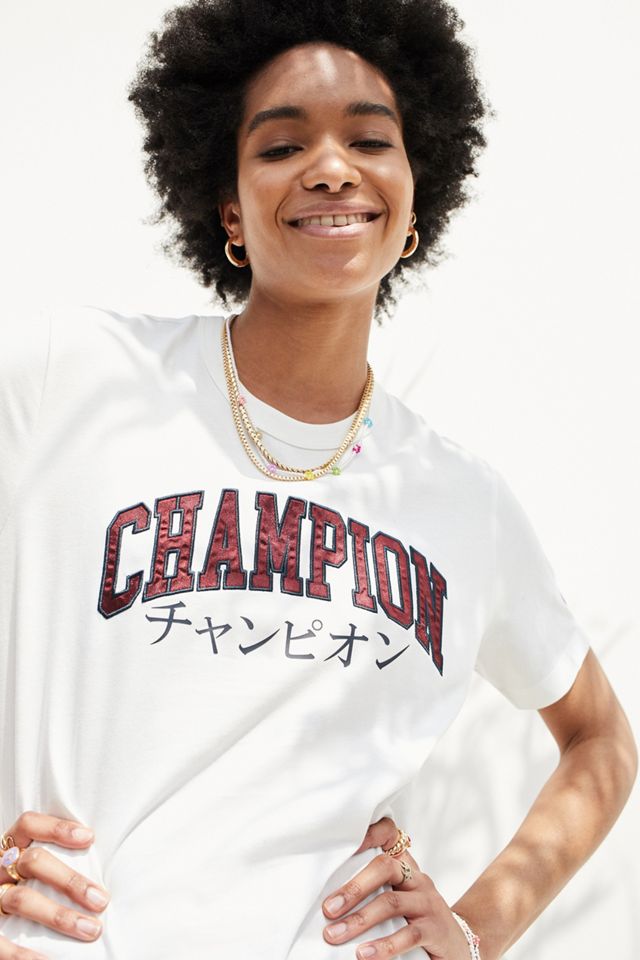T-shirt esclusiva Ecru Collegiate Logo Ecru UO #2