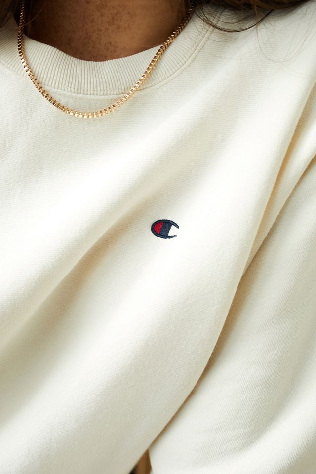 Champion Cream Logo Sudadera Crew Neck #1