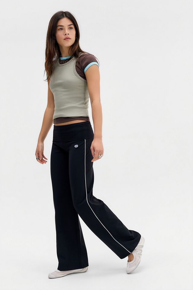 Champion Black Foldover Yoga Pants #1