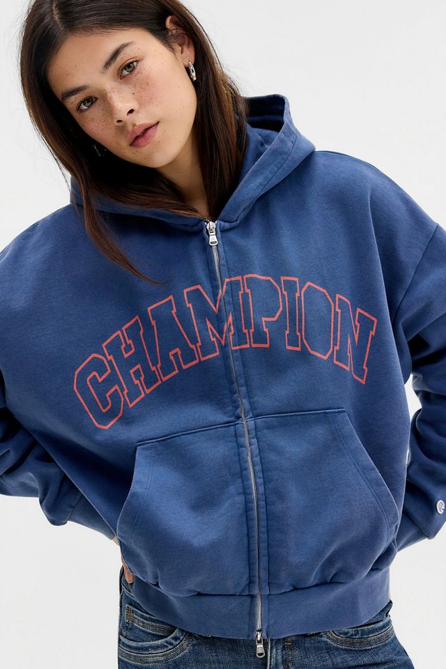 Champion Blue Logo Zip-Through Hoodie #2