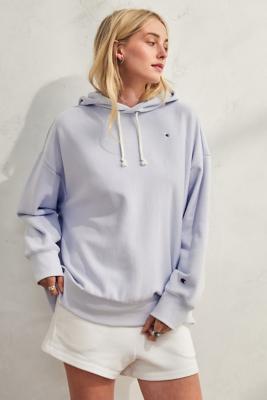 Champion Baby Blue Hoodie Urban Outfitters UK