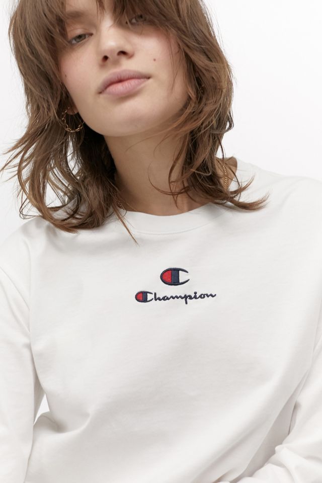Champion - T-shirt manches longues imprimé logo #1