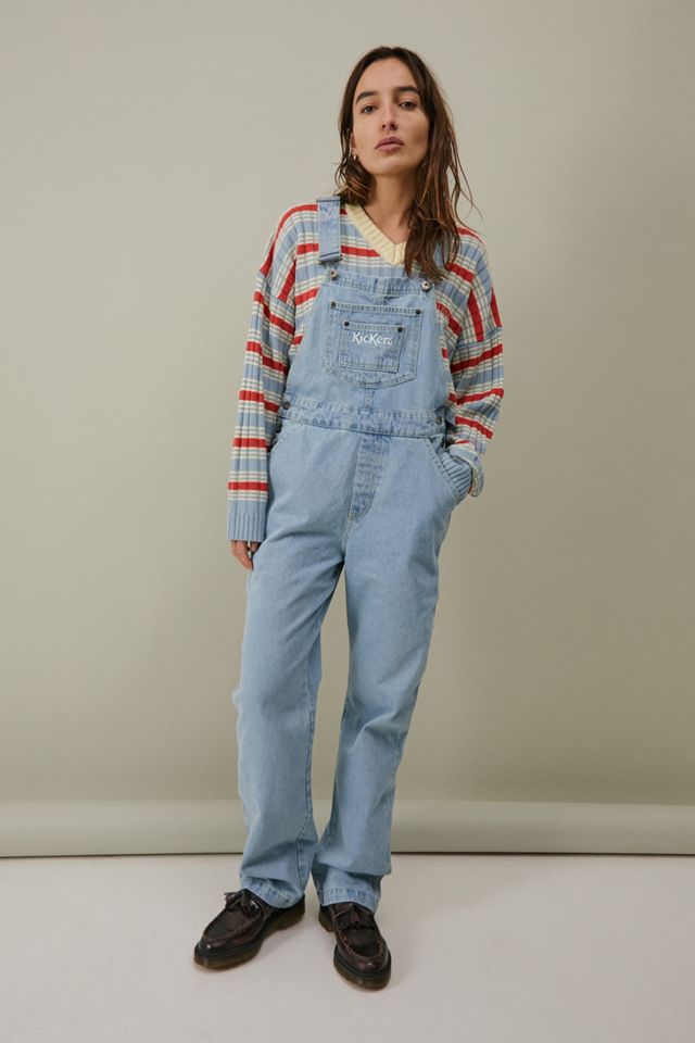 Kickers Light Wash Denim Dungarees