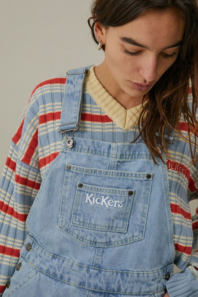 Kickers Light Wash Denim Dungarees #3
