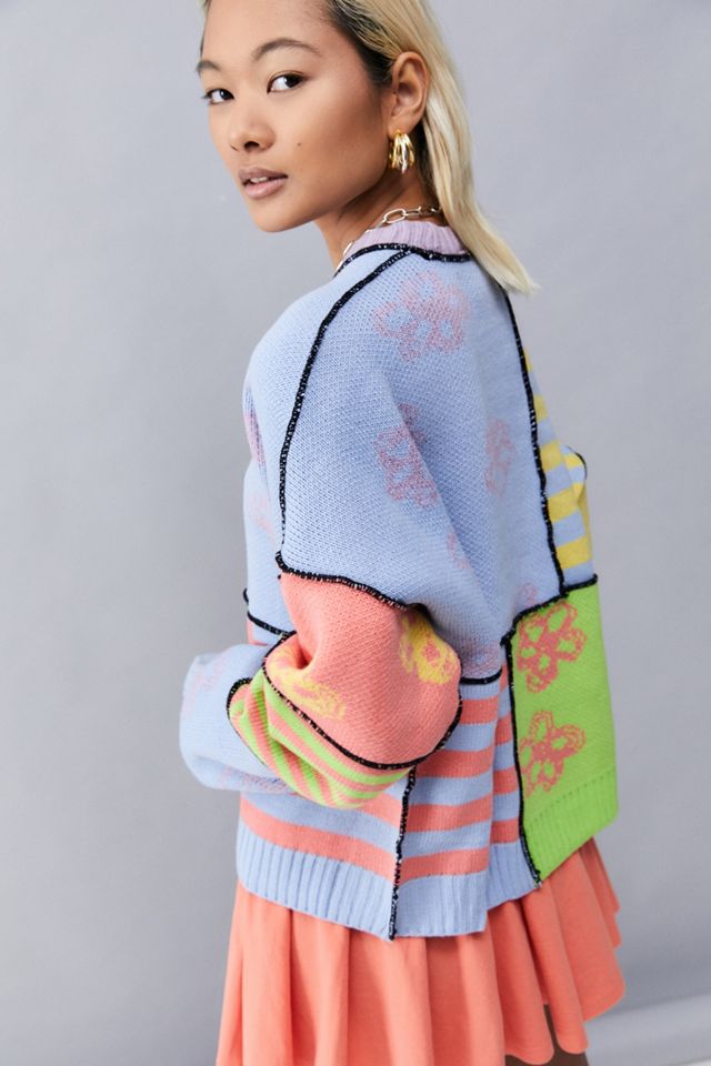 The Ragged Priest Jacquard Patchwork Panel Jumper #1
