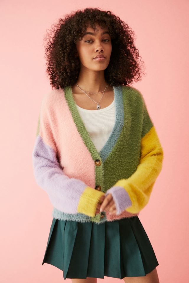 Colour block cardigan best sale