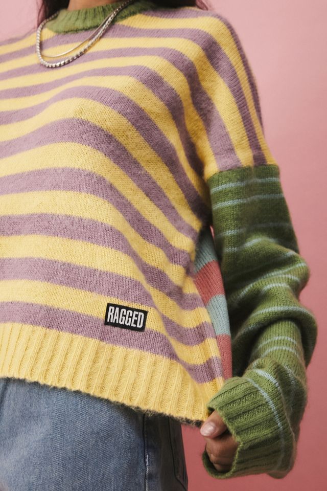 The Ragged Priest Striped Brushed Knit Jumper #1