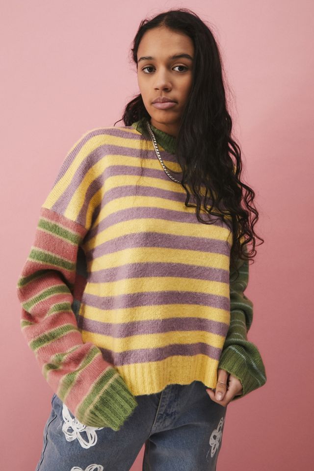 The Ragged Priest – Gestreifter Pullover aus aufgerautem Strick #2