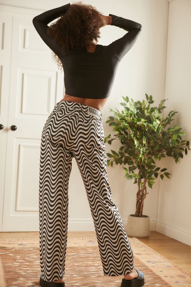 The Ragged Priest White & Charcoal Wave Dad Jeans #1