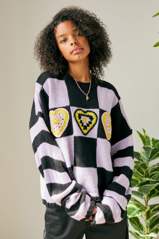 The Ragged Priest Buddy Hearts Knitted Jumper Urban Outfitters UK