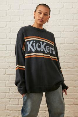 Kickers Navy Logo Knit Jumper - Blue L at Urban Outfitters