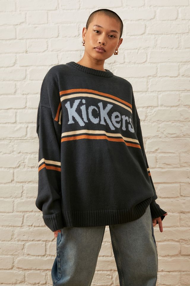 Kickers Navy Logo Knit Jumper Urban Outfitters UK