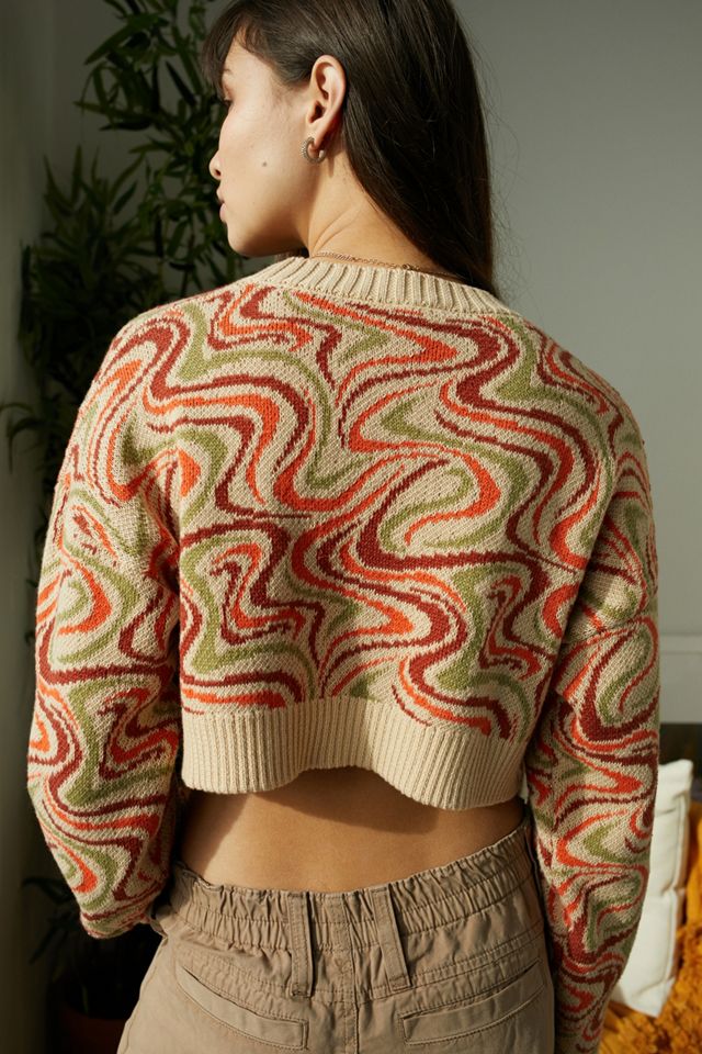 Milk It Spiral Knit Crew Neck Jumper #1